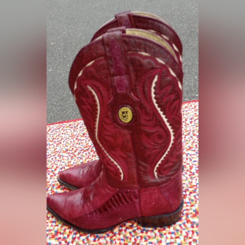 Lamasini Cowboy boots Reptile/Leather made in Mexico  (pre-loved)